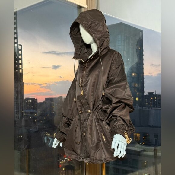 🆕 KARL LAGERFELD 🧿 NWT Black Nylon Jacket, Removable Sleeves, Sz 44 US 12 - Picture 8 of 16